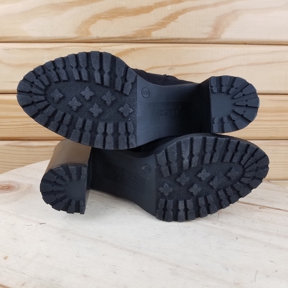 Black Faux Leather / Suede High Heel Booties 6 US Boot Side Zip NEW Jaclyn Smith - Picture 5 of 11